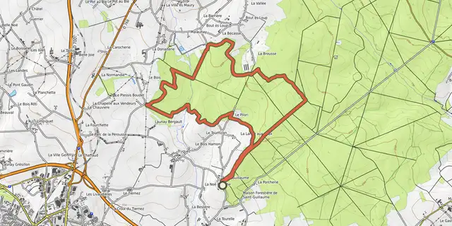 The Circuit des biches n°26 track on the OpenTopoMap map