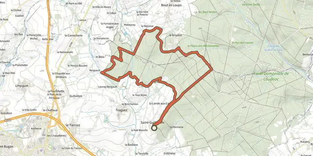 The Circuit des biches n°26 track on the IGN map