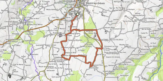 The Boucle de Sainte-Anne track on the IGN map