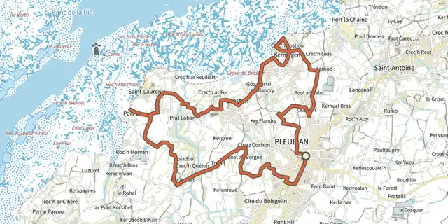 The VTT Circuit de la Presqu'île, variante track on the IGN map