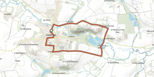 The Promenade en vallée de la Rance - variante track on the OpenTopoMap map