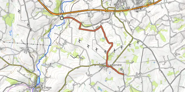 The Liaison VTT Circuits 29 à 31 track on the OpenTopoMap map