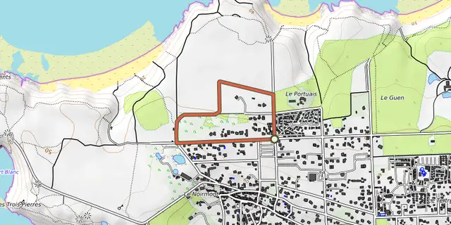 The Circuit de Plaine Garenne track on the OpenTopoMap map