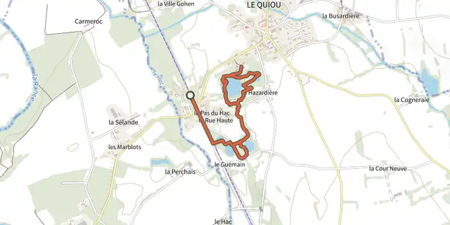 The Les Faluns track on the IGN map