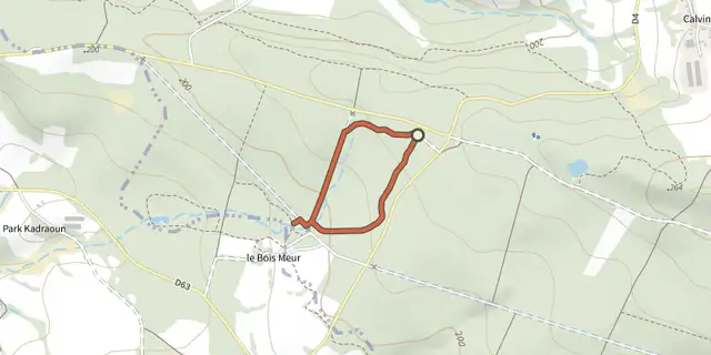 Tracé de Circuit des petites landes sur la carte OpenTopoMap