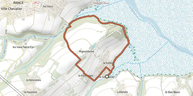 The Circuit de Monplaisir track on the OpenTopoMap map