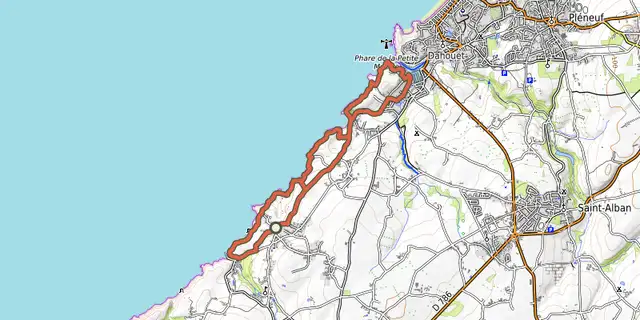 Tracé de Balade en Bord de Mer sur le Plan IGN