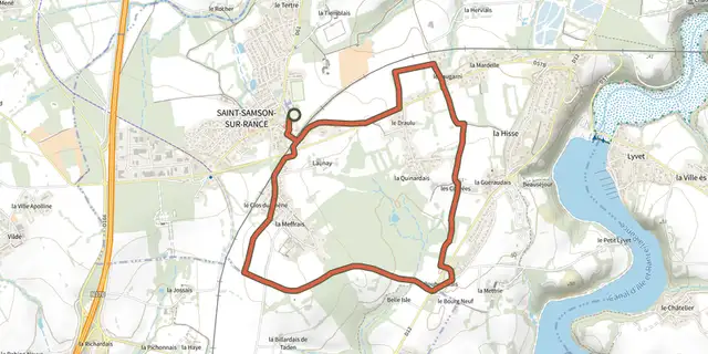 Tracé de La balade des Corvées sur le Plan IGN