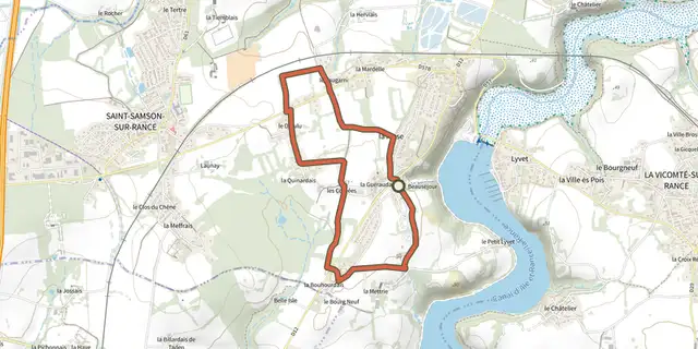 Tracé de La balade de Beauséjour sur le Plan IGN