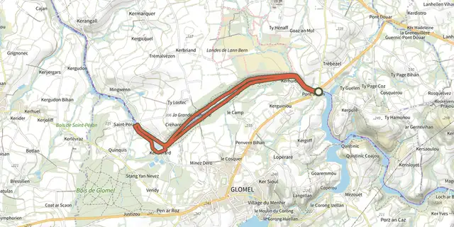 The Tour de la Grande tranchée track on the IGN map