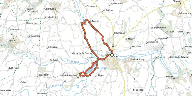 The Le circuit des 3 rivières - nouvelle version track on the IGN map