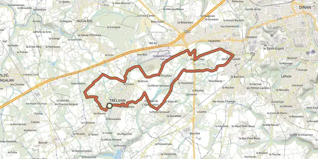 The VTT A la découverte de Trélivan 11km track on the IGN map