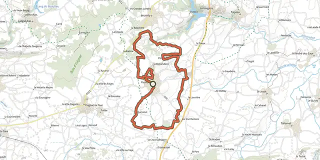 The VTT A la découverte des Craquelins track on the IGN map