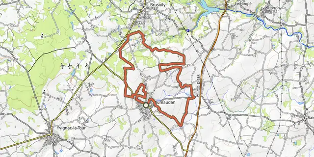 Tracé de VTT A la découverte des Craquelins 15km sur la carte OpenTopoMap