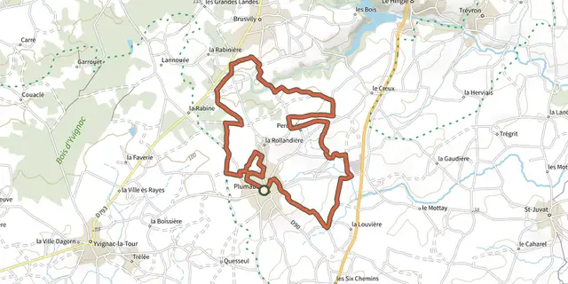 The VTT A la découverte des Craquelins 15km track on the IGN map