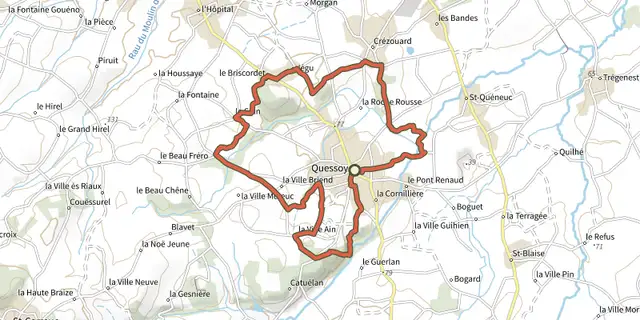 The Chemin des Chênes track on the IGN map