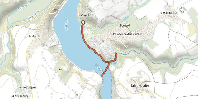 The Etang de Jugon - EST track on the IGN map