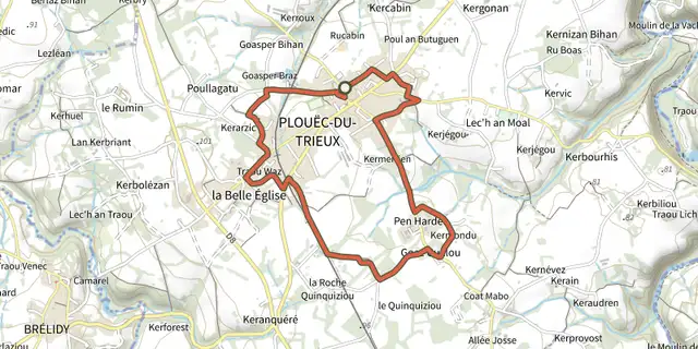 The Chemin du Bourg track on the IGN map