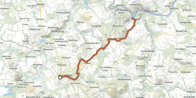 Tracé de Le chemin du Canal sur le Plan IGN