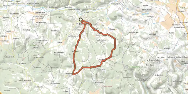 The Boucle de Laudonie track on the IGN map