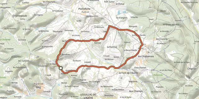 Tracé de Sentier mérovingien sur le Plan IGN