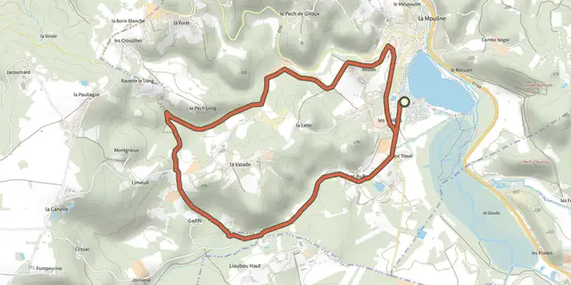 The Boucle du Roc Percé track on the IGN map