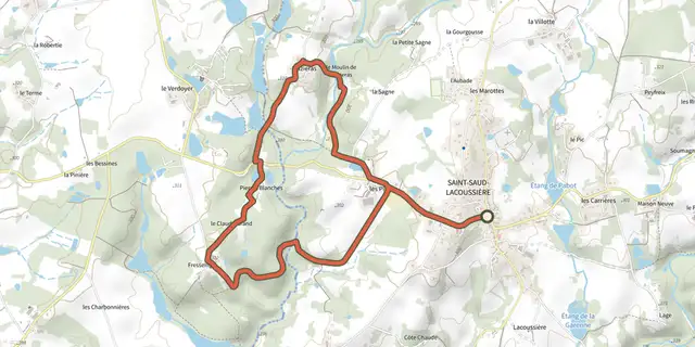 Tracé de Boucle du Tacot sur le Plan IGN