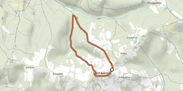 The Boucle du Quinquallou track on the IGN map