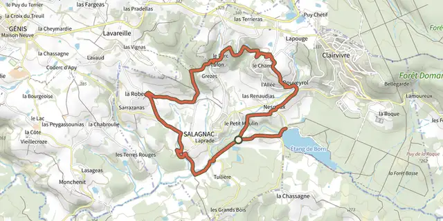 The Boucle de St-Martin track on the IGN map