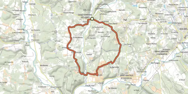 The Boucle des Aviateurs track on the IGN map