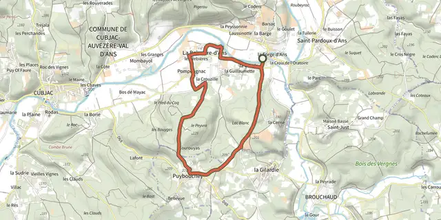 Tracé de Boucle du Lac Blanc sur le Plan IGN