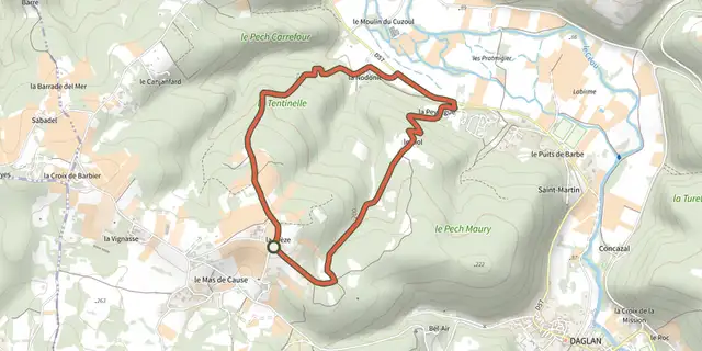 The Boucle La Nodonie track on the IGN map