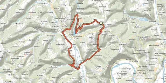 The Boucle du Moulin à vent track on the IGN map