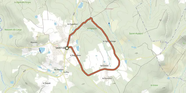 The Boucle de la Motte track on the IGN map