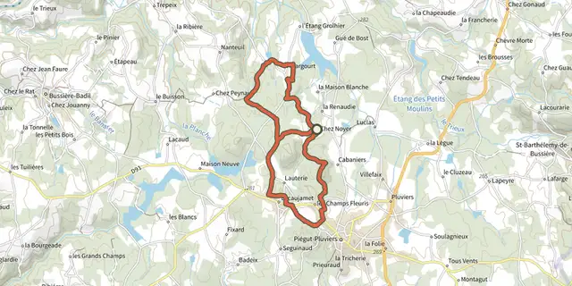 The Boucle de Puyrocher track on the IGN map