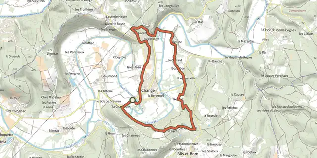 The Boucle du Roc track on the IGN map