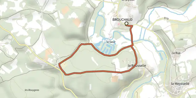 The Boucle des Genévriers variante track on the IGN map