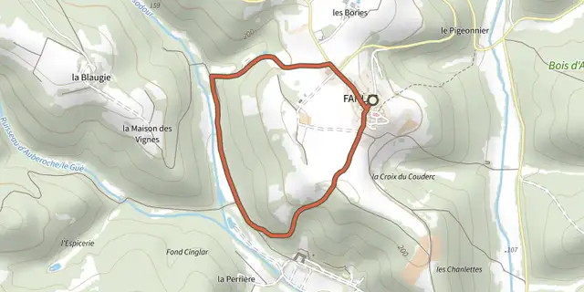 The Boucle du Bourg track on the IGN map