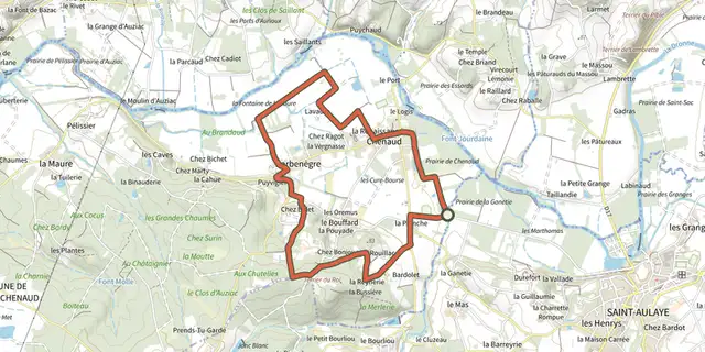 The Boucle de Chenaud track on the IGN map