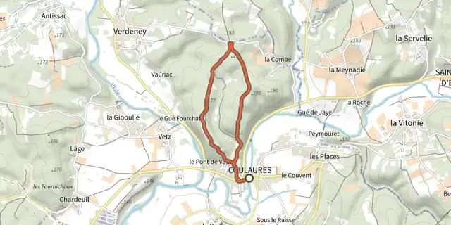 The Boucle de la Forêt track on the IGN map