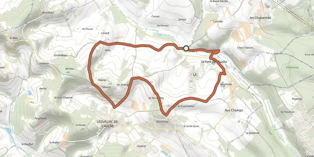 Tracé de Sentier de la faye sur le Plan IGN