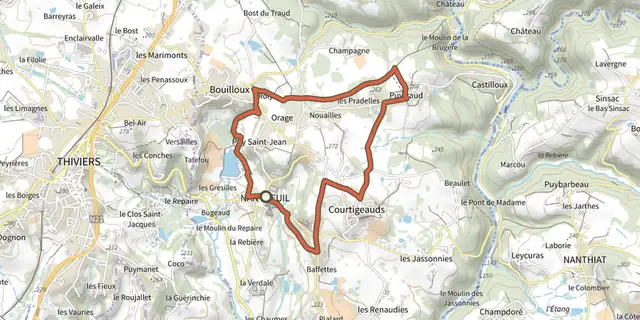 The Boucle de l'observatoire track on the IGN map