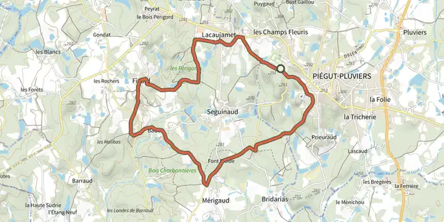 Tracé de Boucle de Fixard sur le Plan IGN