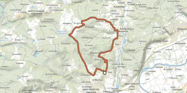 Tracé de Boucle de Fontanelle sur le Plan IGN