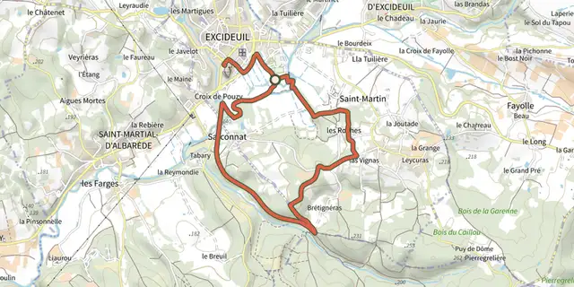 The Boucle Pas de ma Mignone track on the IGN map