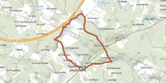 Tracé de Boucle de Picadis sur le Plan IGN
