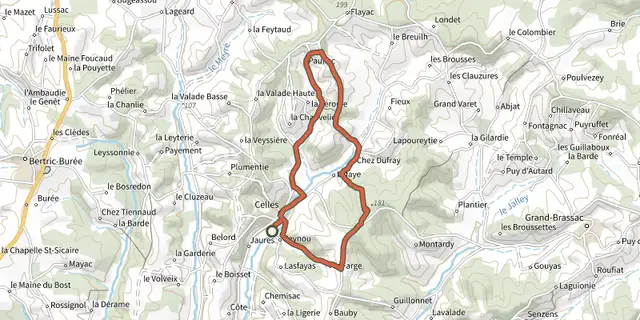 The Boucle de l'Etang track on the IGN map