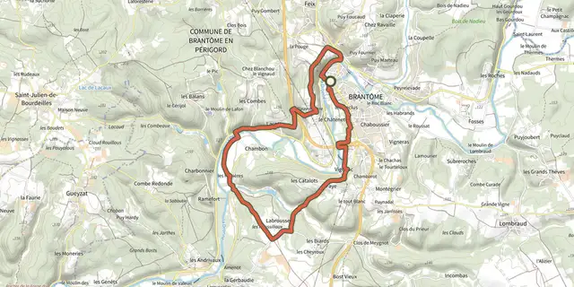 Tracé de Boucle de l'Abbaye sur le Plan IGN