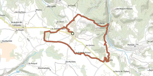 The Boucle Falloise track on the IGN map