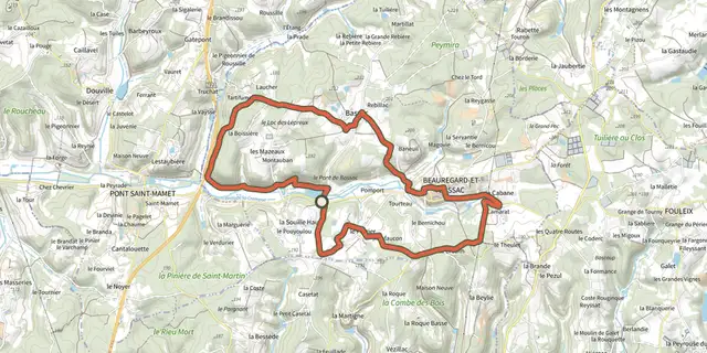 The Le sentier des 7 fontaines track on the IGN map